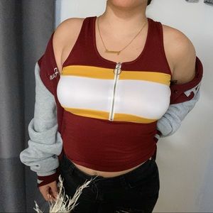 Color block / striped cami top